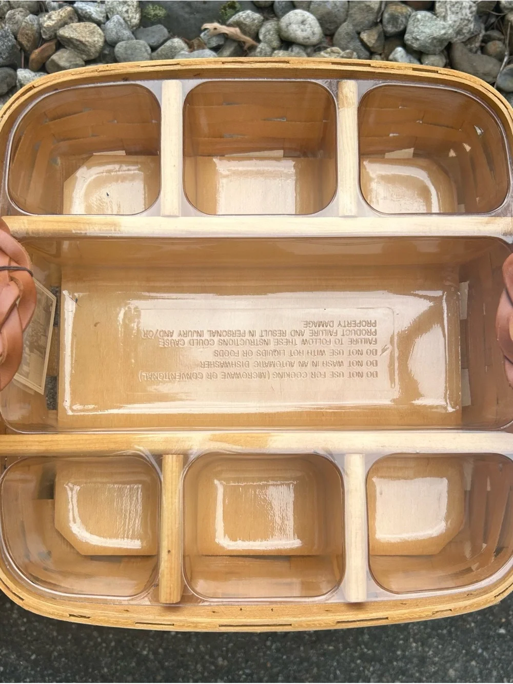 Original Peterboro Large Basket with Leather Handles